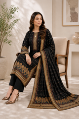 Mahogany Maroon Printed 3-Piece Suit with Dupatta Product Description